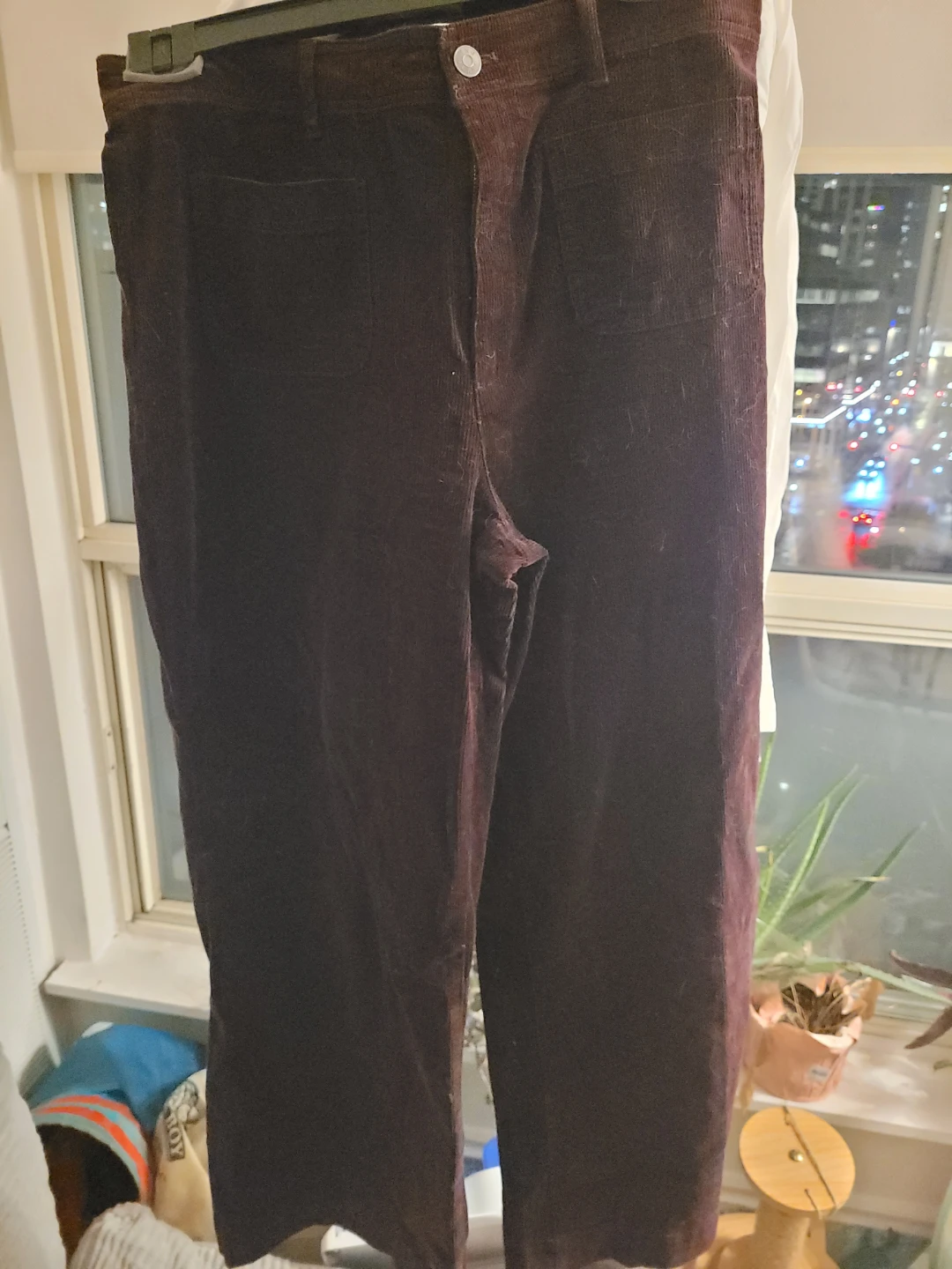 Maroon Corduroy Pants - Mango