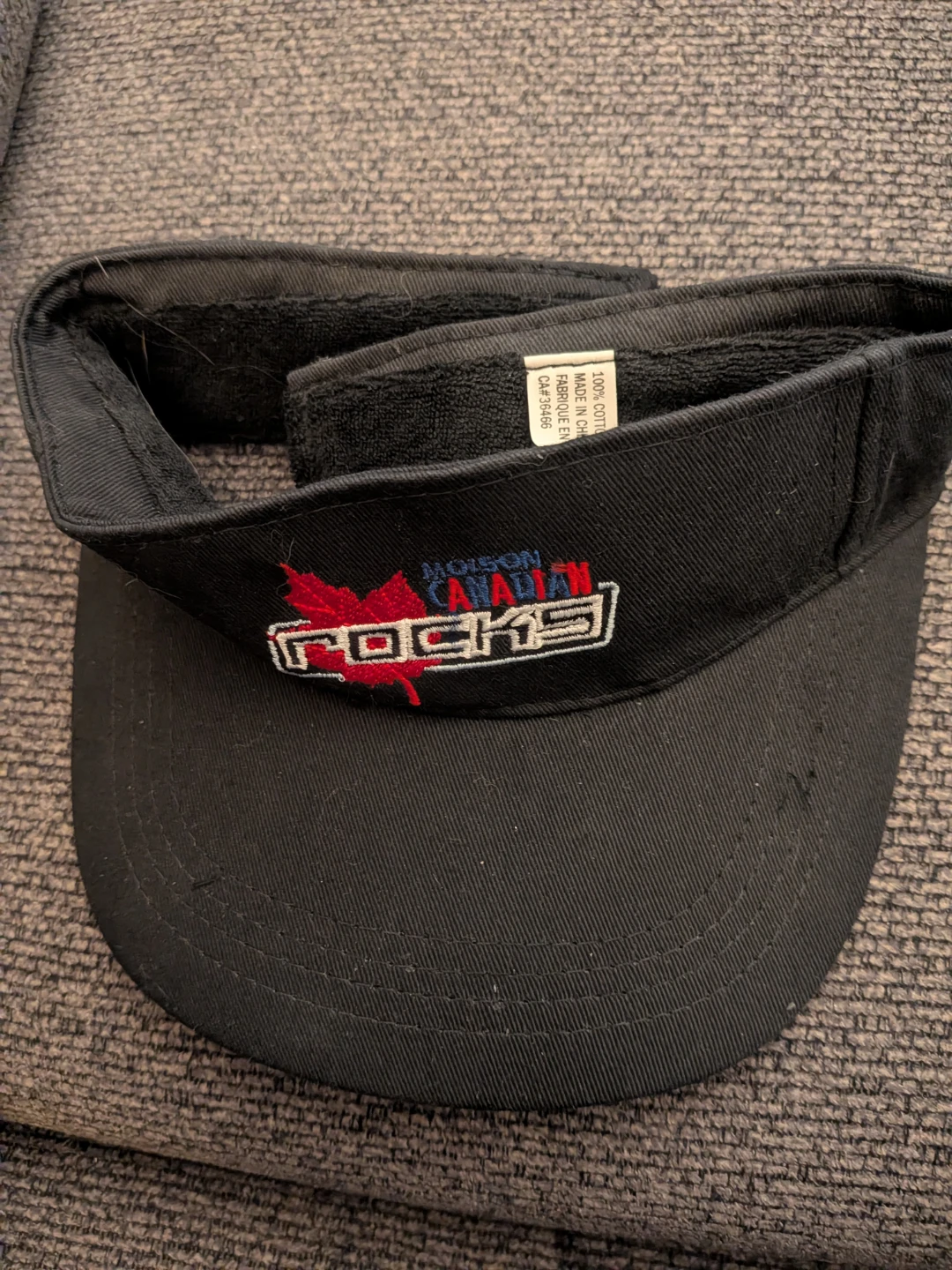 black strapback sun visor pick up in St Albert