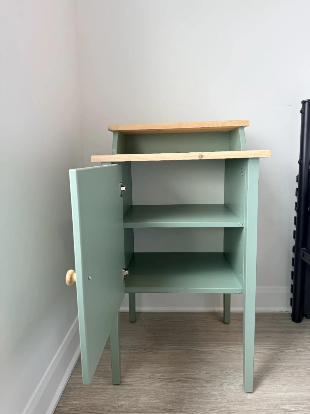 Nightstand, light green and wood - photo 2