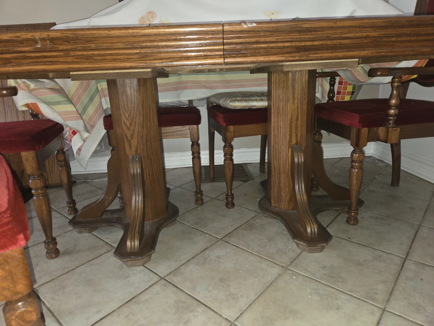 Wooden Dining Table with 6 Chairs
