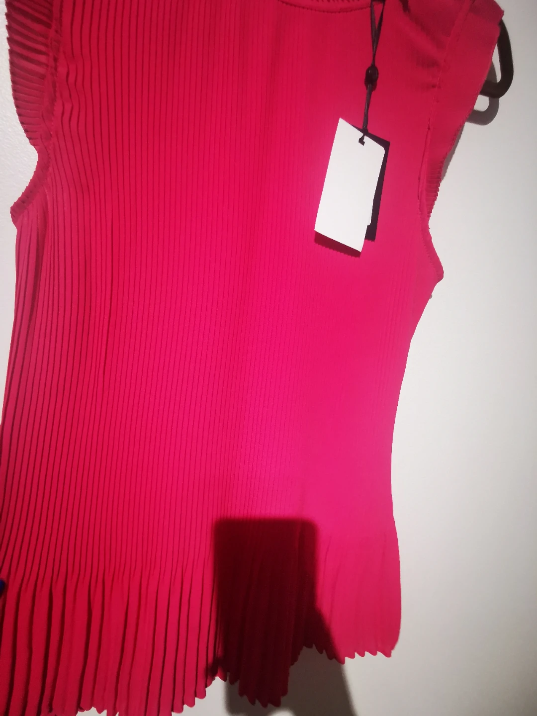 Nwt DKNY Pleated Knit Top - Pink - XL - photo 3