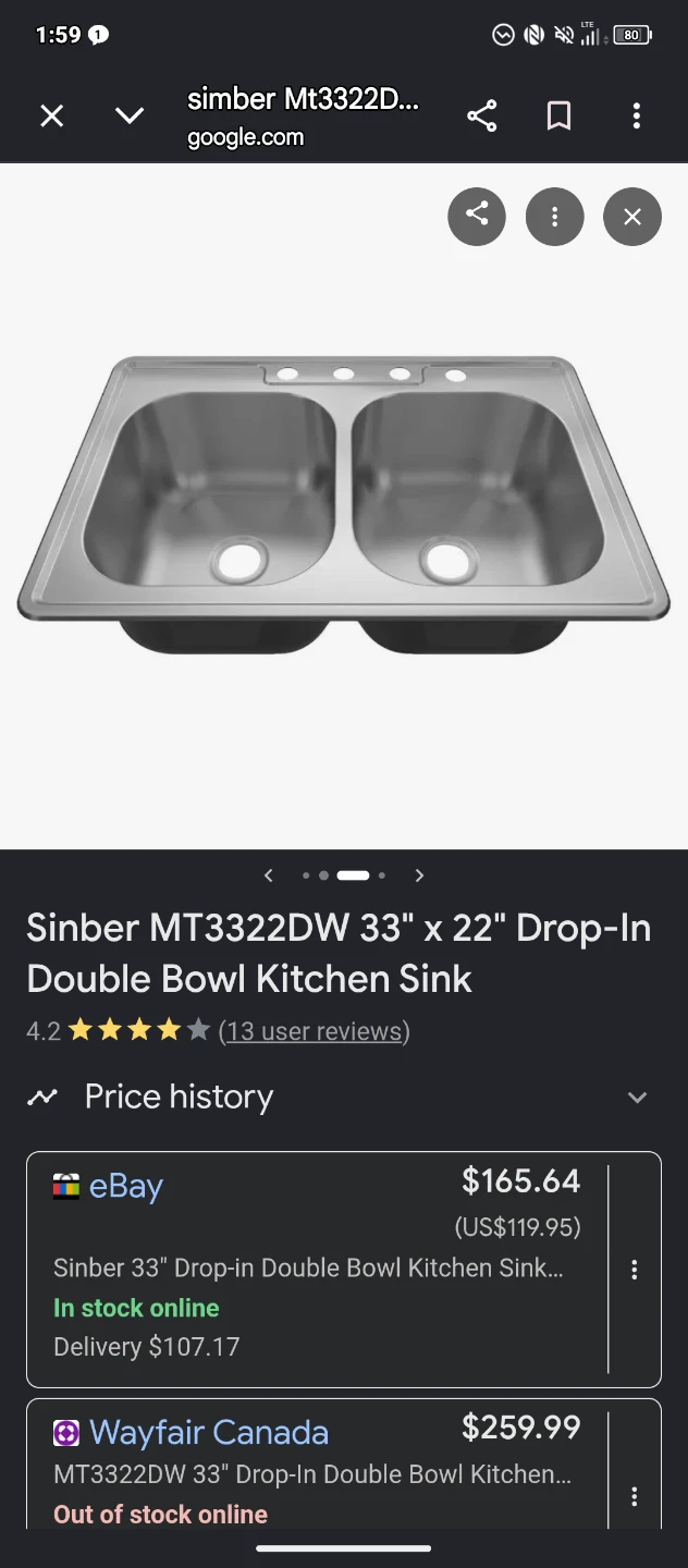 Sinber MT3322DW Double Bowl Kitchen Sink - photo 2