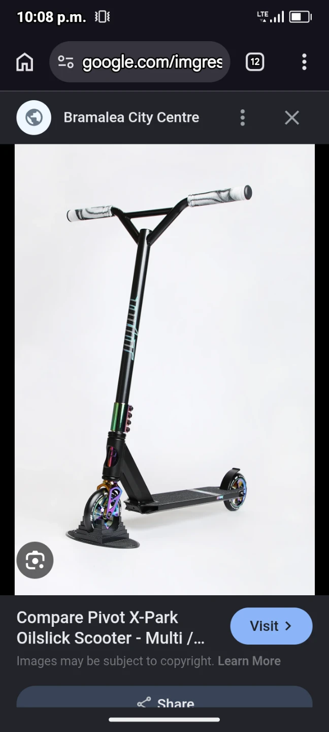Pivot X-Park Oilslick Trick Scooter Chrome Black