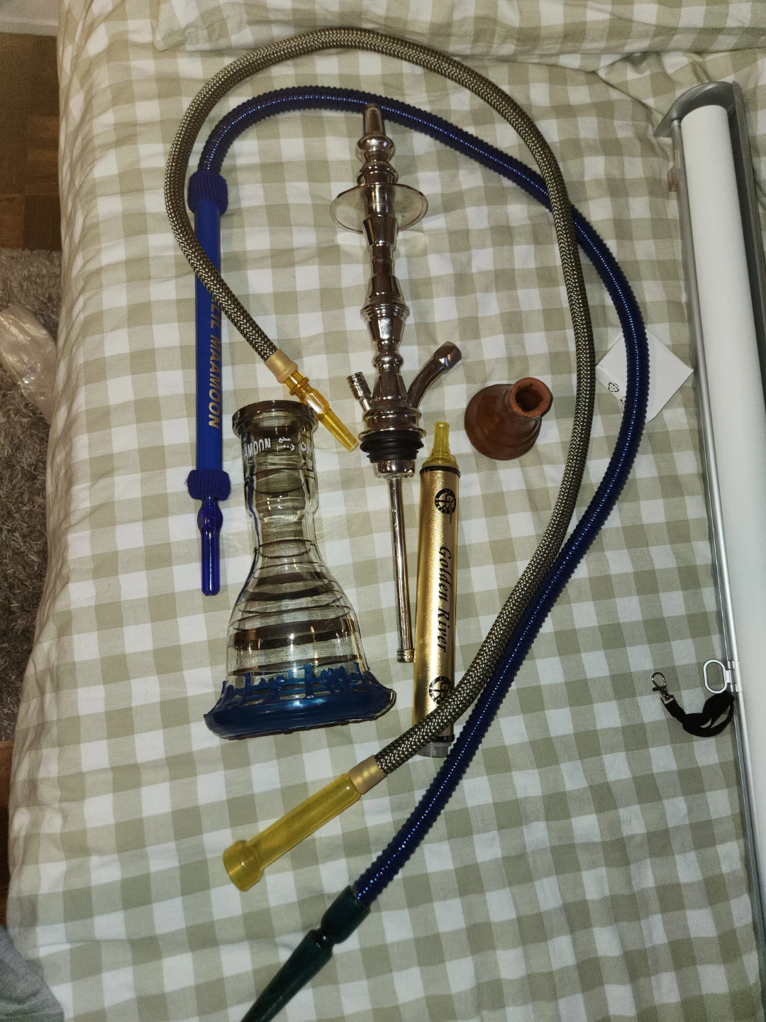 Khalil Mamoon Hookah with Golden River Charcoal