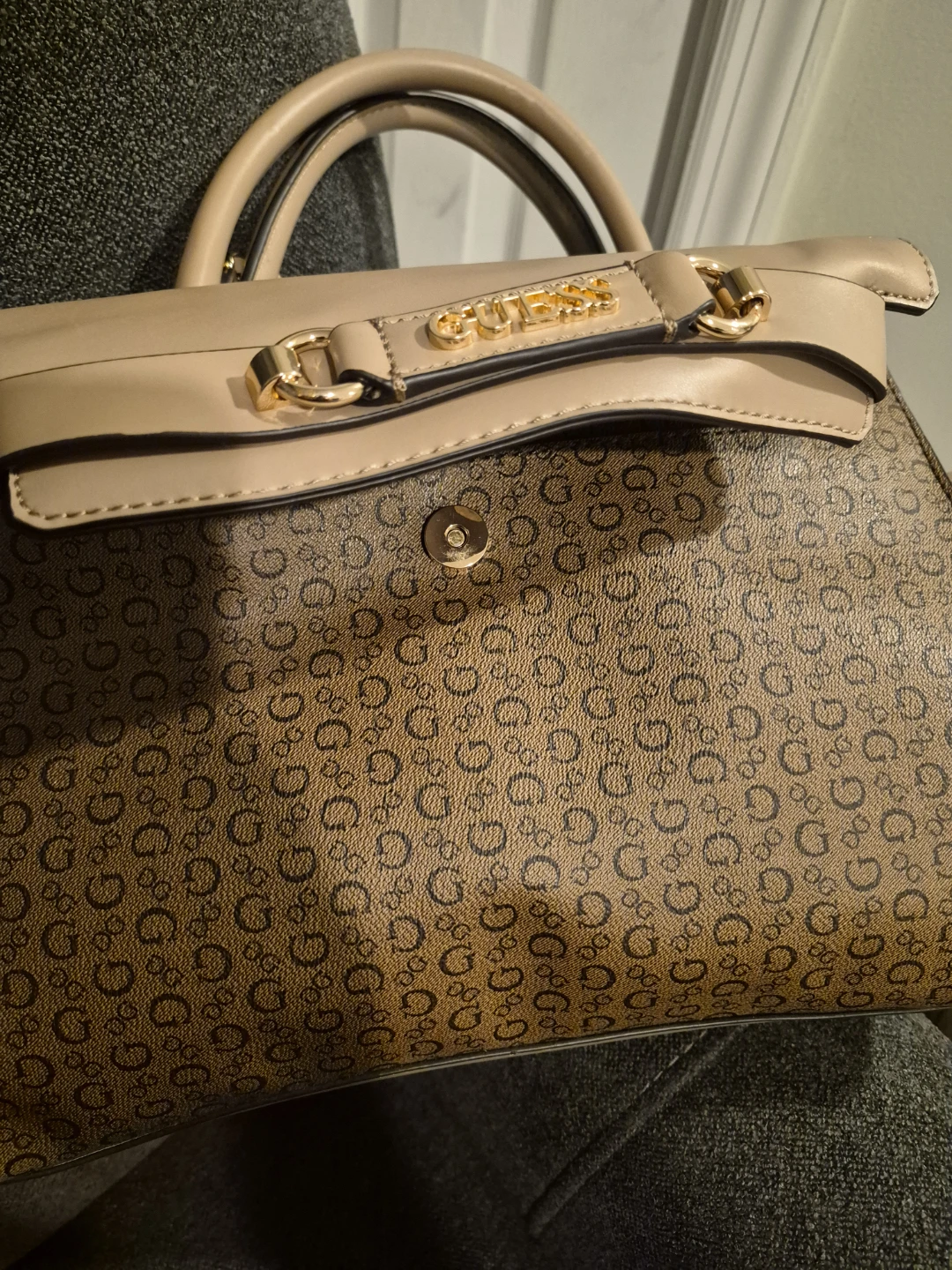 Guess Logo Print Tote Bag