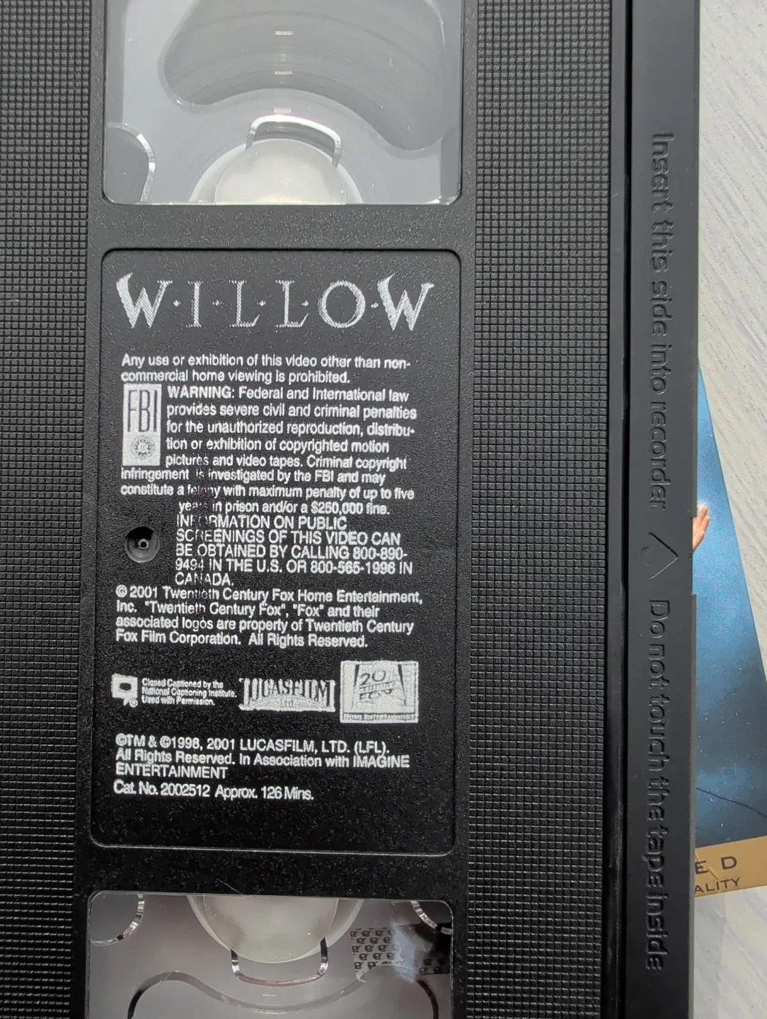 Willow VHS Movie