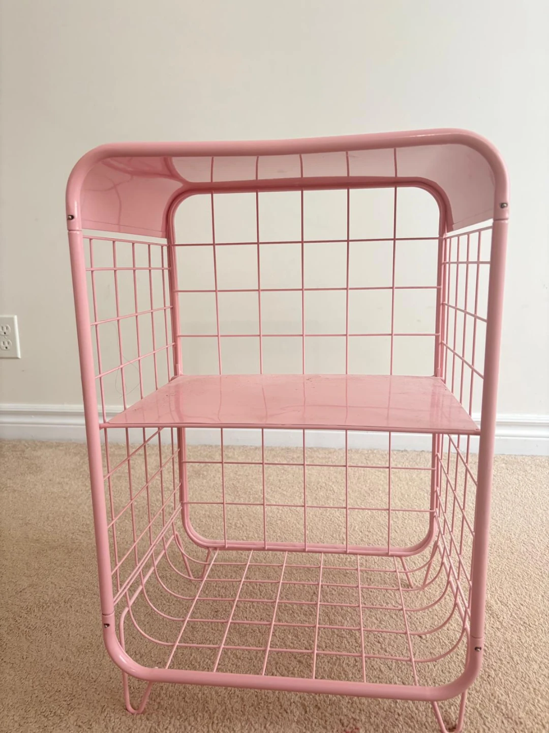 Pink Metal Storage Shelf Unit - photo 2