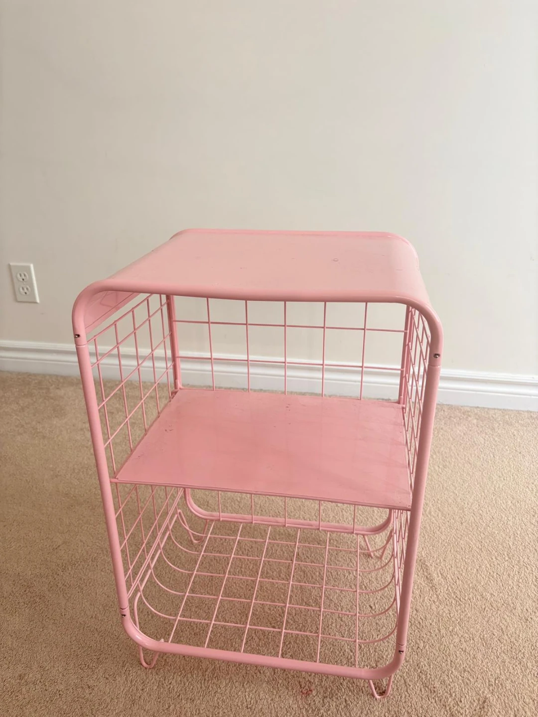 Pink Metal Storage Shelf Unit - photo 3