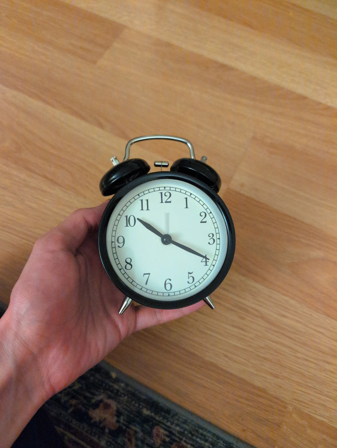 Black Twin Bell Alarm Clock