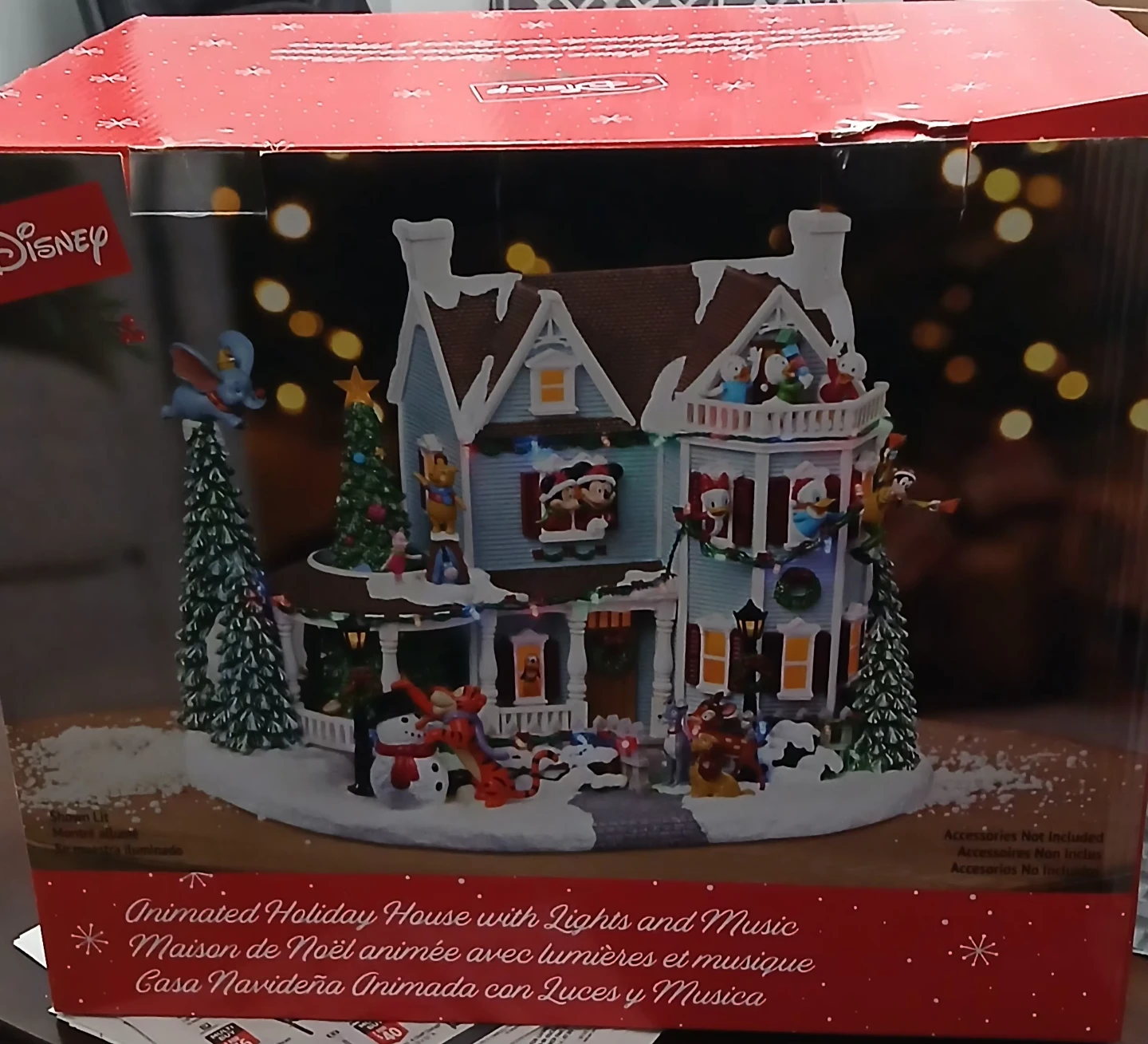 Disney Animated Holiday House with Lights and Music