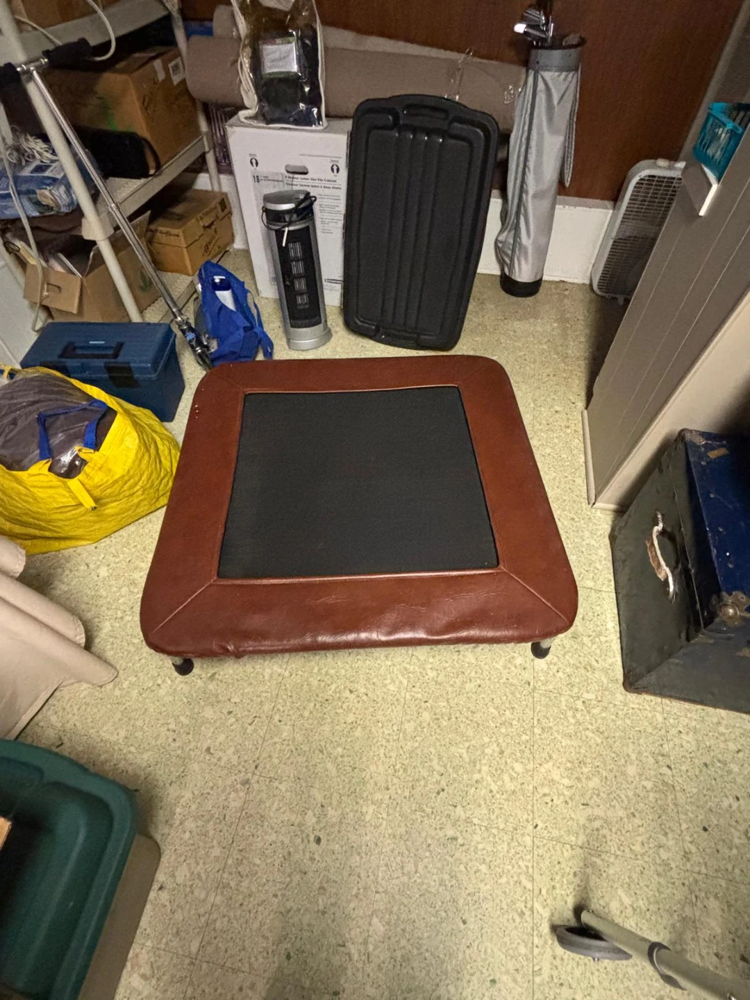 Brown Leather Game mini trampoline - photo 2