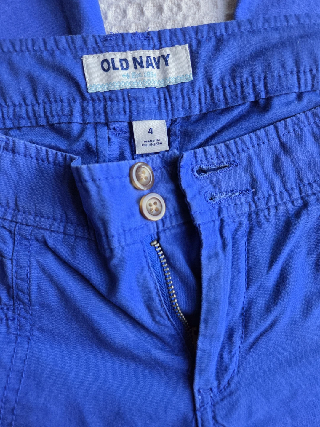 Old Navy Blue 4-Pocket Cropped Pants Size 4 - photo 3