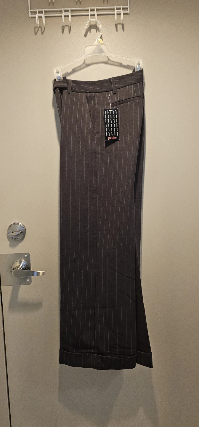 Studio Point Petite Pinstripe Pants Size 2