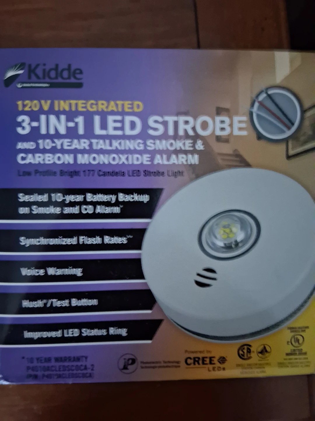 Kidde 3-in-1 LED Strobe Smoke & Carbon Monoxide Alarm