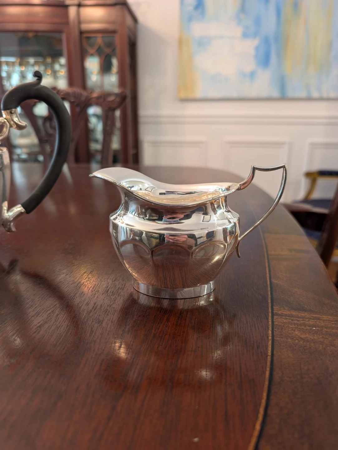 Silver Tea Set - teapot, sugar, and creamer - photo 5