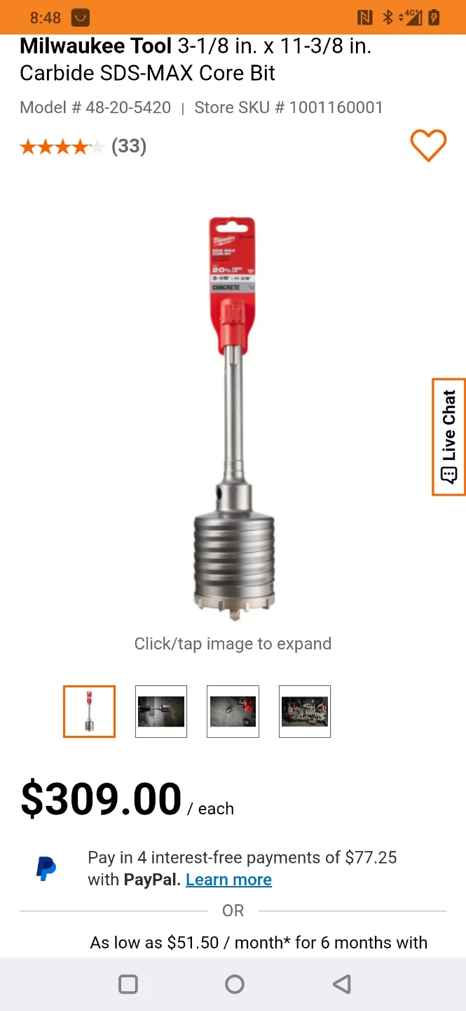 Milwaukee Tool SDS-MAX Core Bit. Brand new. - photo 3
