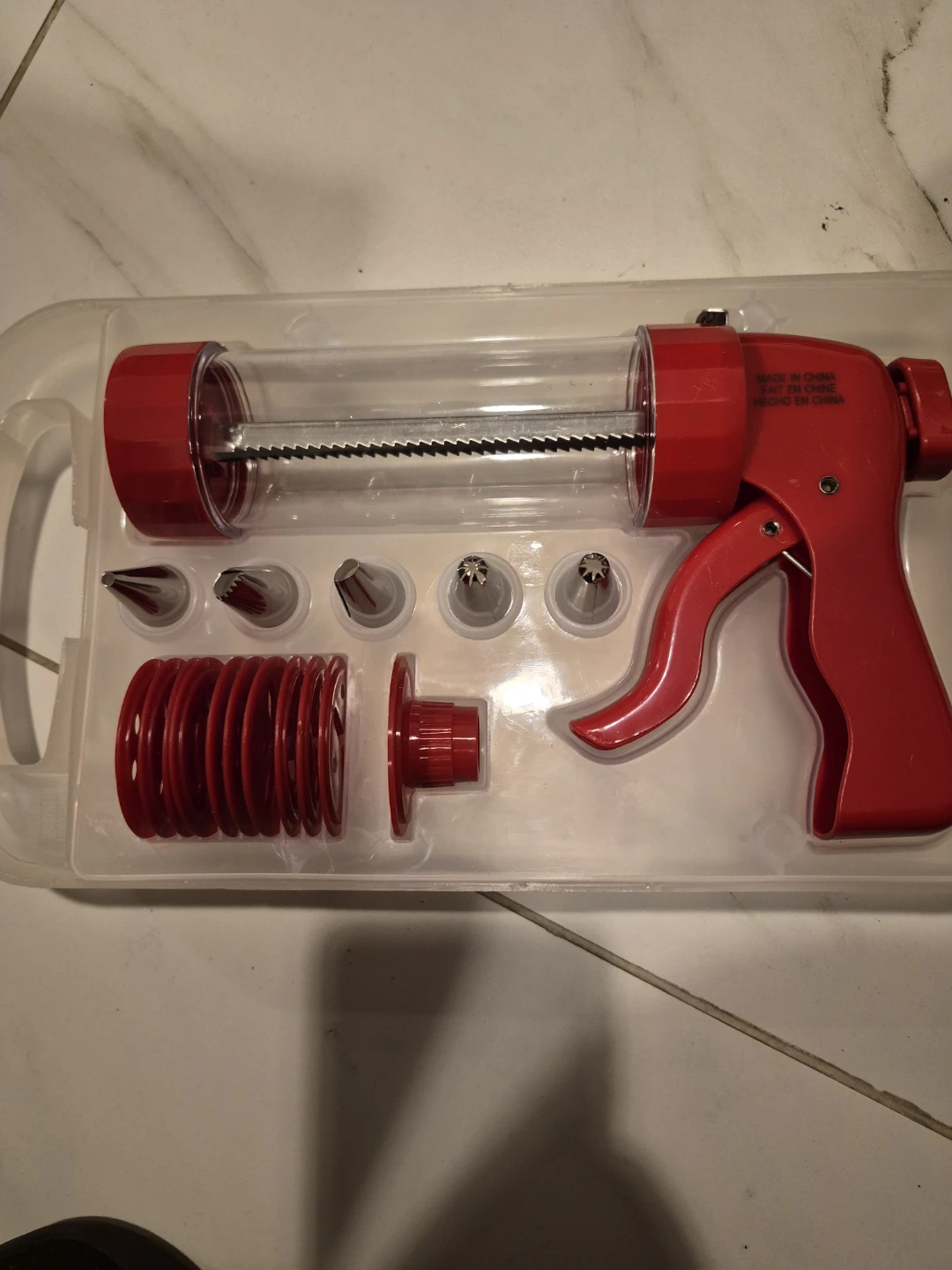Red Cookie Press Kit with 5 Discs