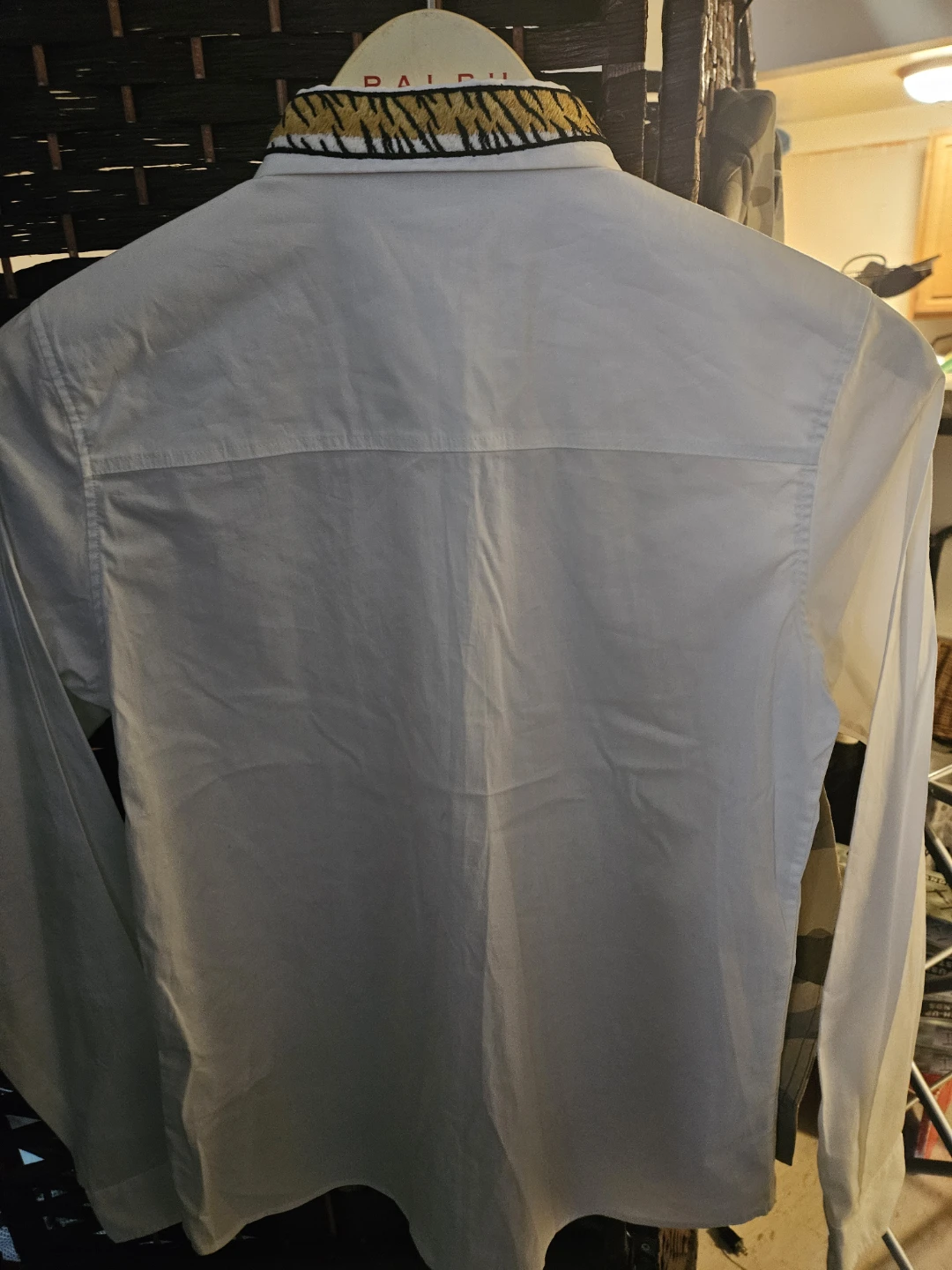 Gucci White Cotton Shirt with Tiger Embroidery - photo 3