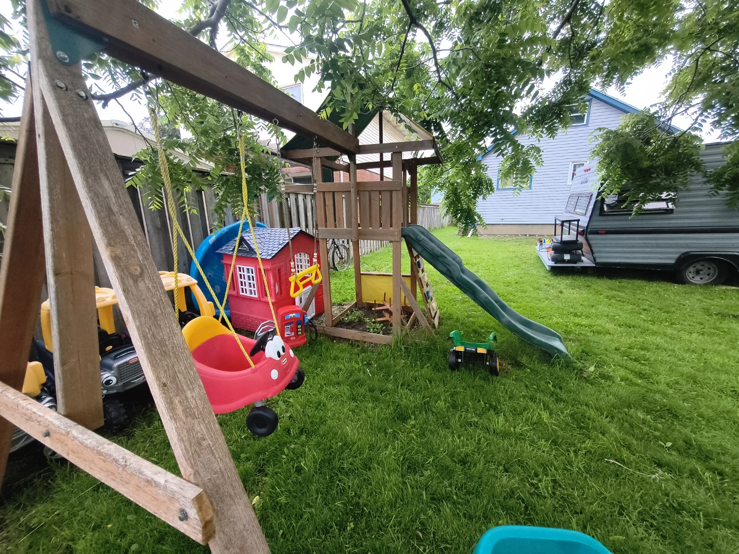 Wooden Playset with Swing and Slide - photo 5