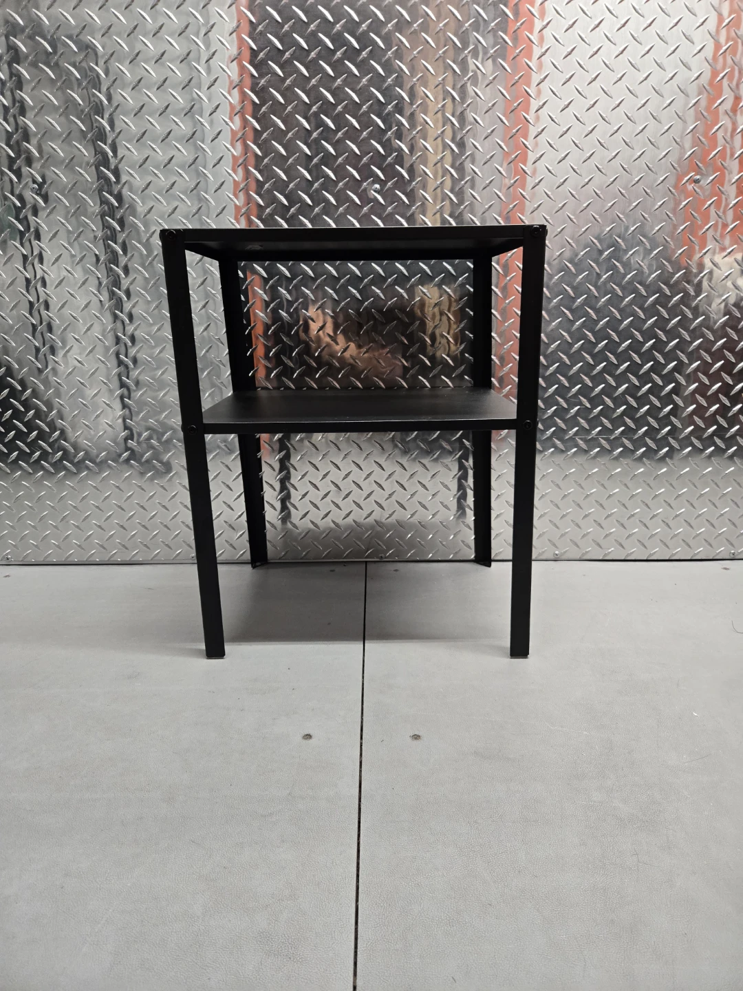 IKEA Knarrevik Black Metal Nightstand Bedside Table -assembled