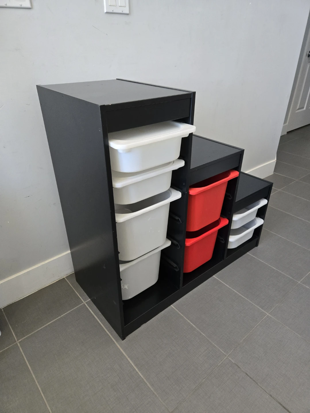 Ikea trofast storage unit with full Set of bins