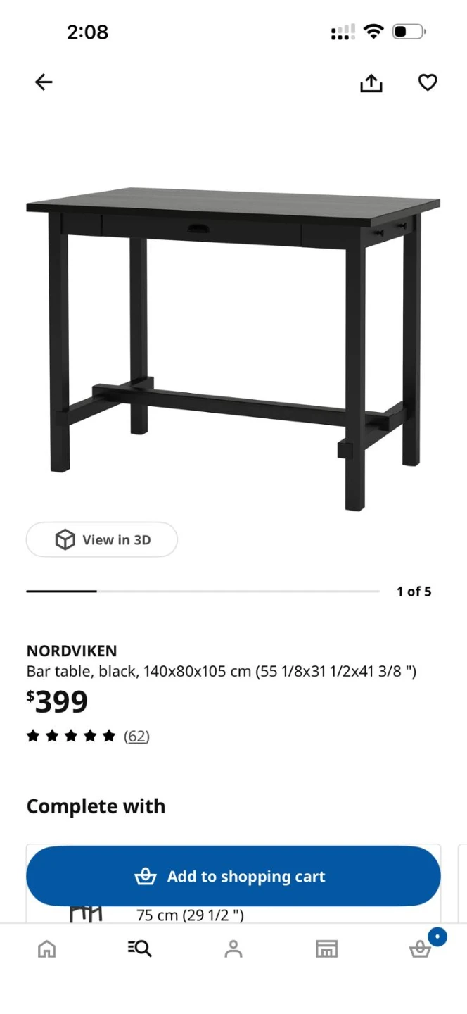 IKEA NORDVIKEN Bar Table - photo 3