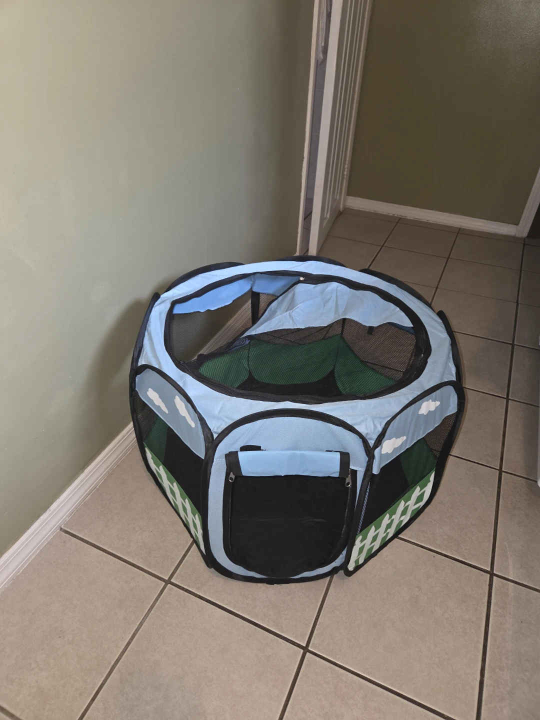 Blue Pop-Up Pet Playpen