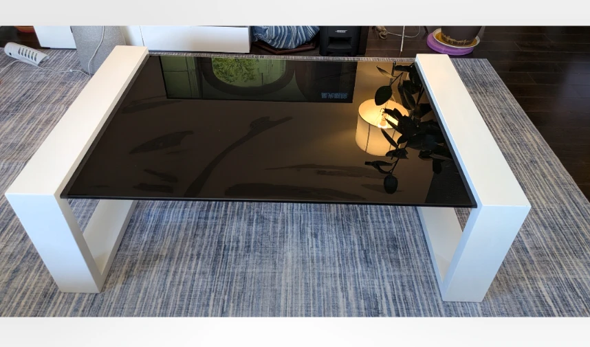 Modern Black Glass Coffee Table