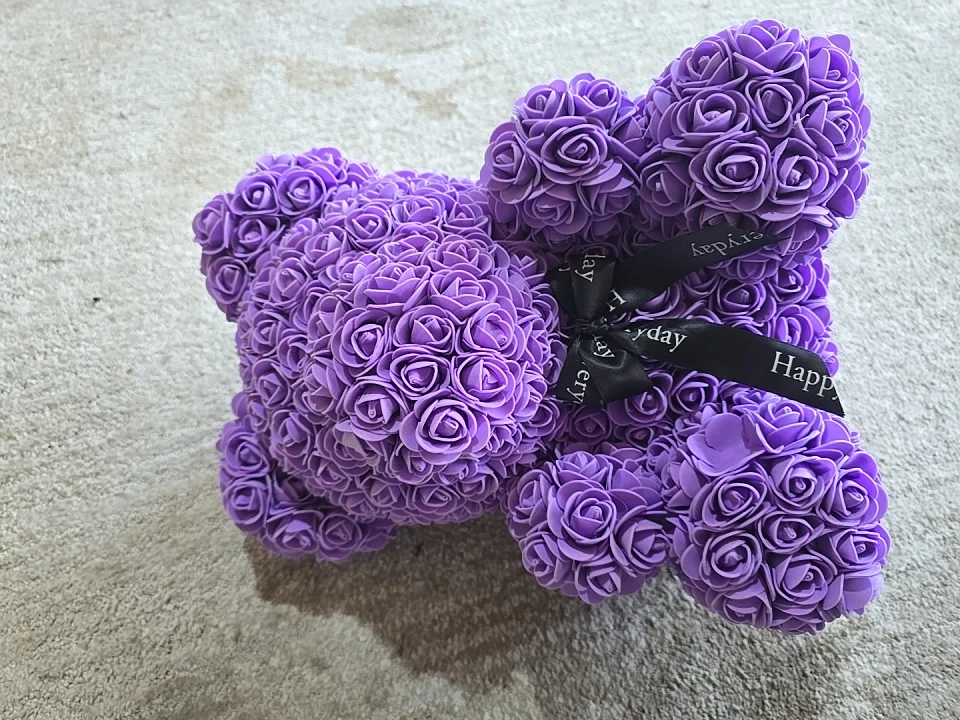 Purple Rose Teddy Bear - photo 3