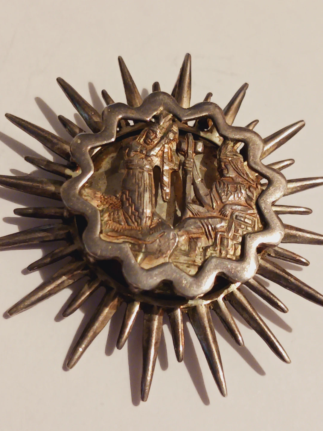 Stunning Sterling Silver 925 Sunburst Brooch / Pendant in one - photo 3