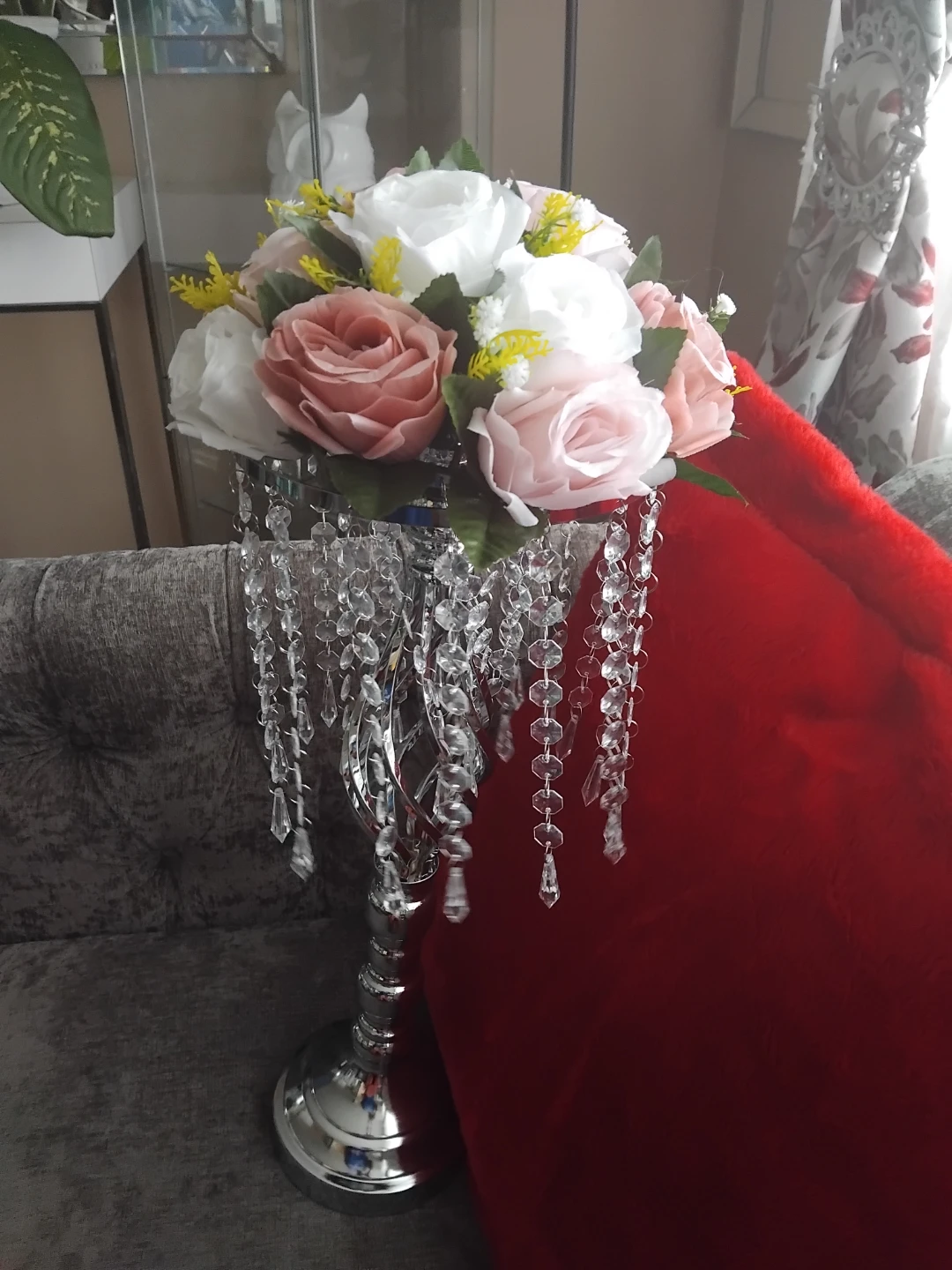 Set of 5 Artificial Flower Arrangements with Vases - photo 4