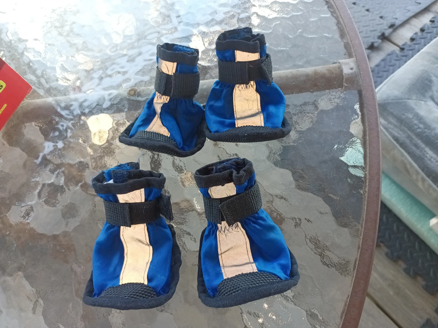 Blue Dog Boots with Reflective Strips Small - photo 2