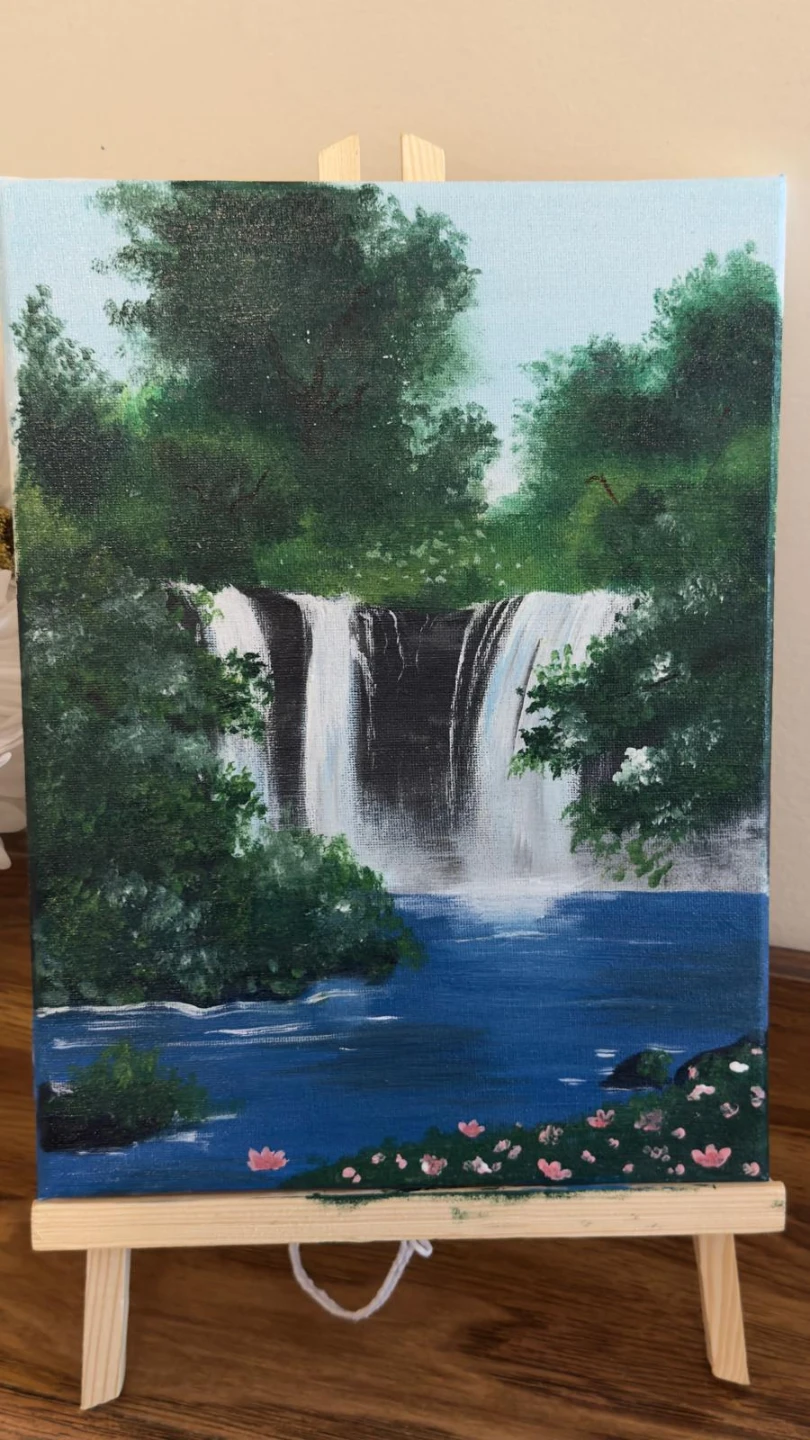 Waterfall Landscape Painting - photo 2