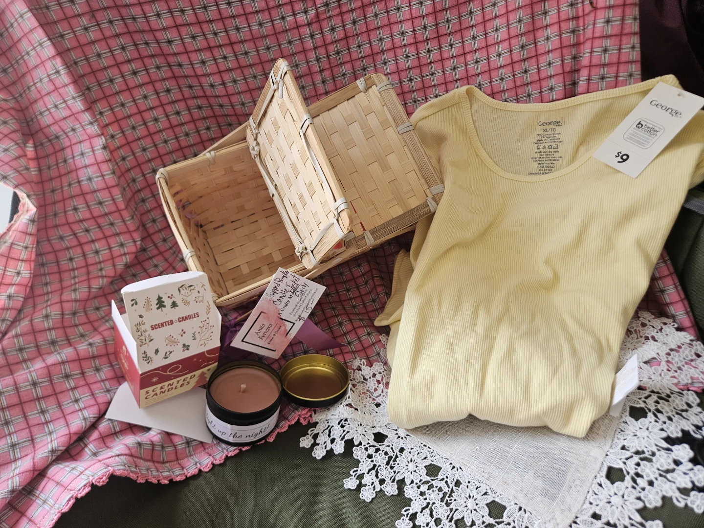 George Yellow Cotton Tank Top XL