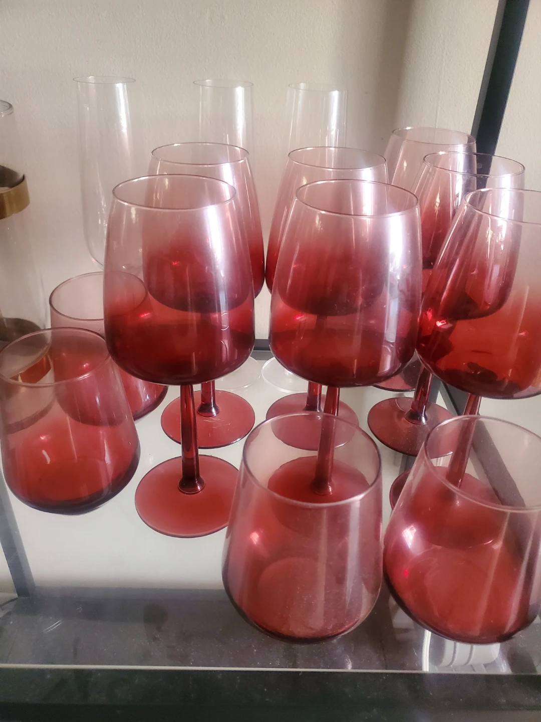 Set of 7 Red Wine Glasses and 4 Tumblers - photo 2