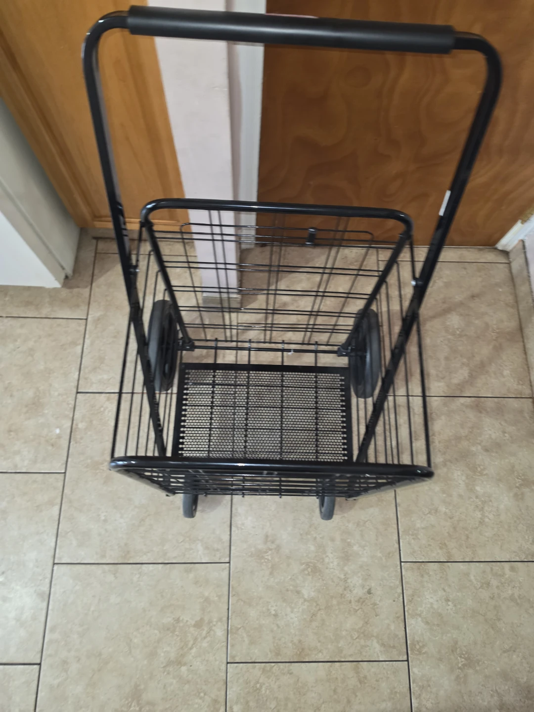 Black Folding Shopping Cart - photo 2