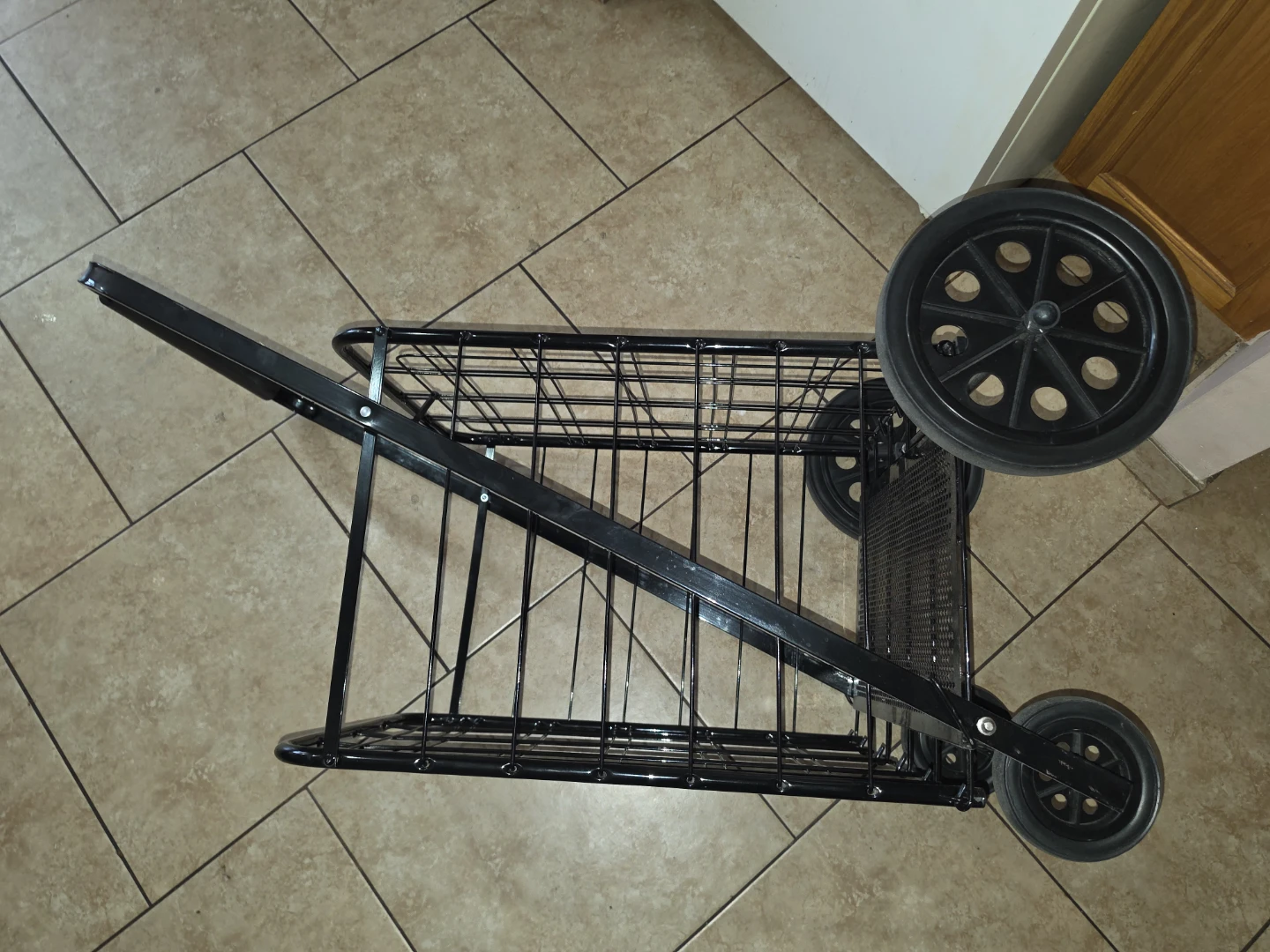 Black Folding Shopping Cart - photo 3