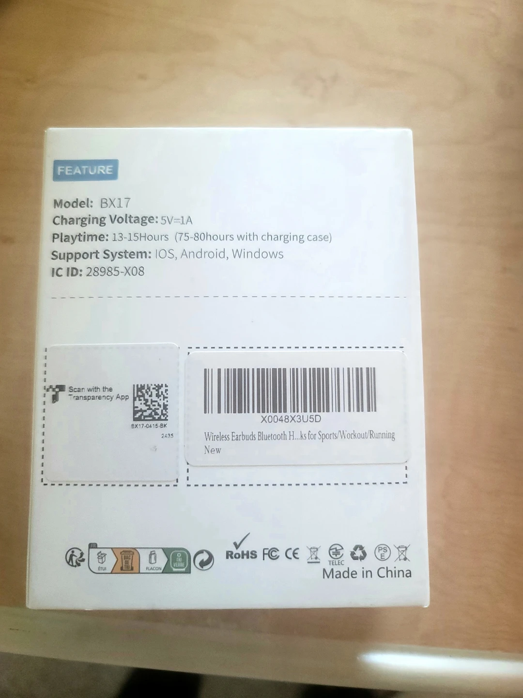 Model BX17 Wireless Sports Earbuds - Rose Gold - photo 5