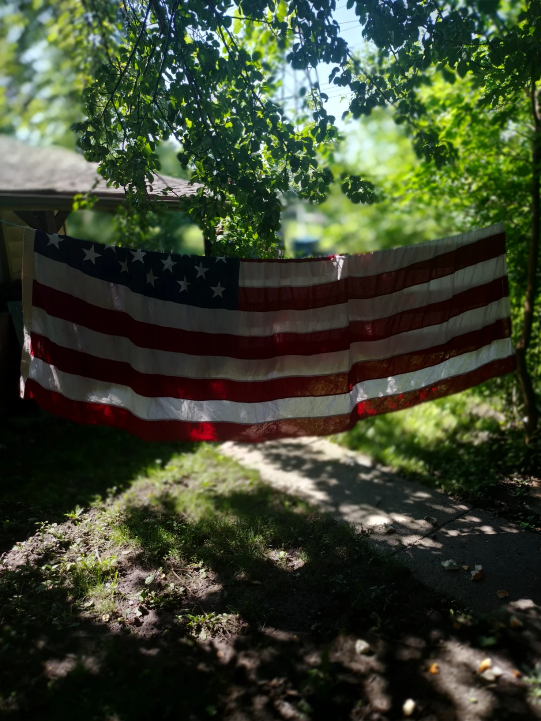 Giant American Flag Used to Fly Over a State Capital Building