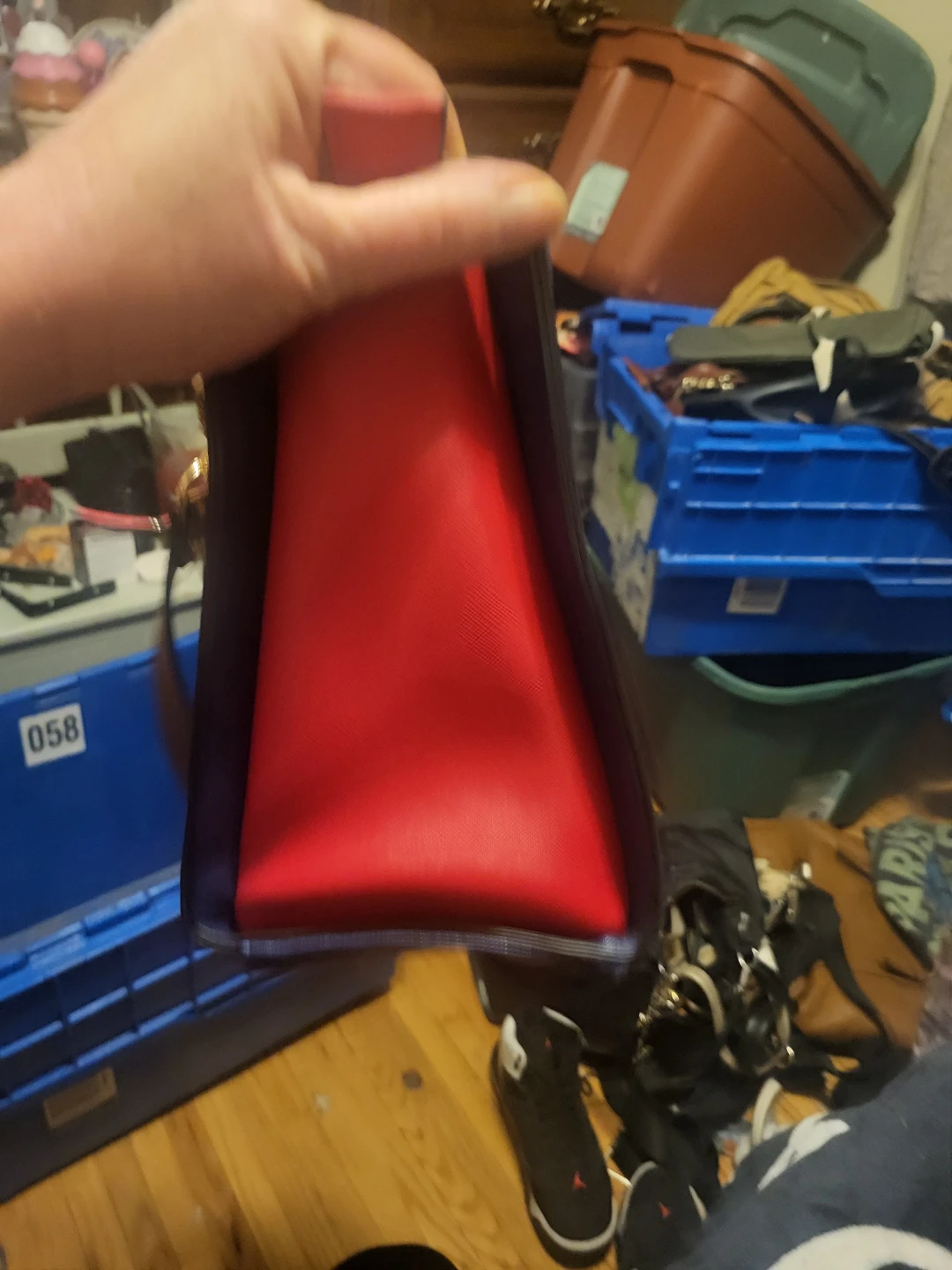 ALDO Navy Blue Handbag with Red Accents - photo 3