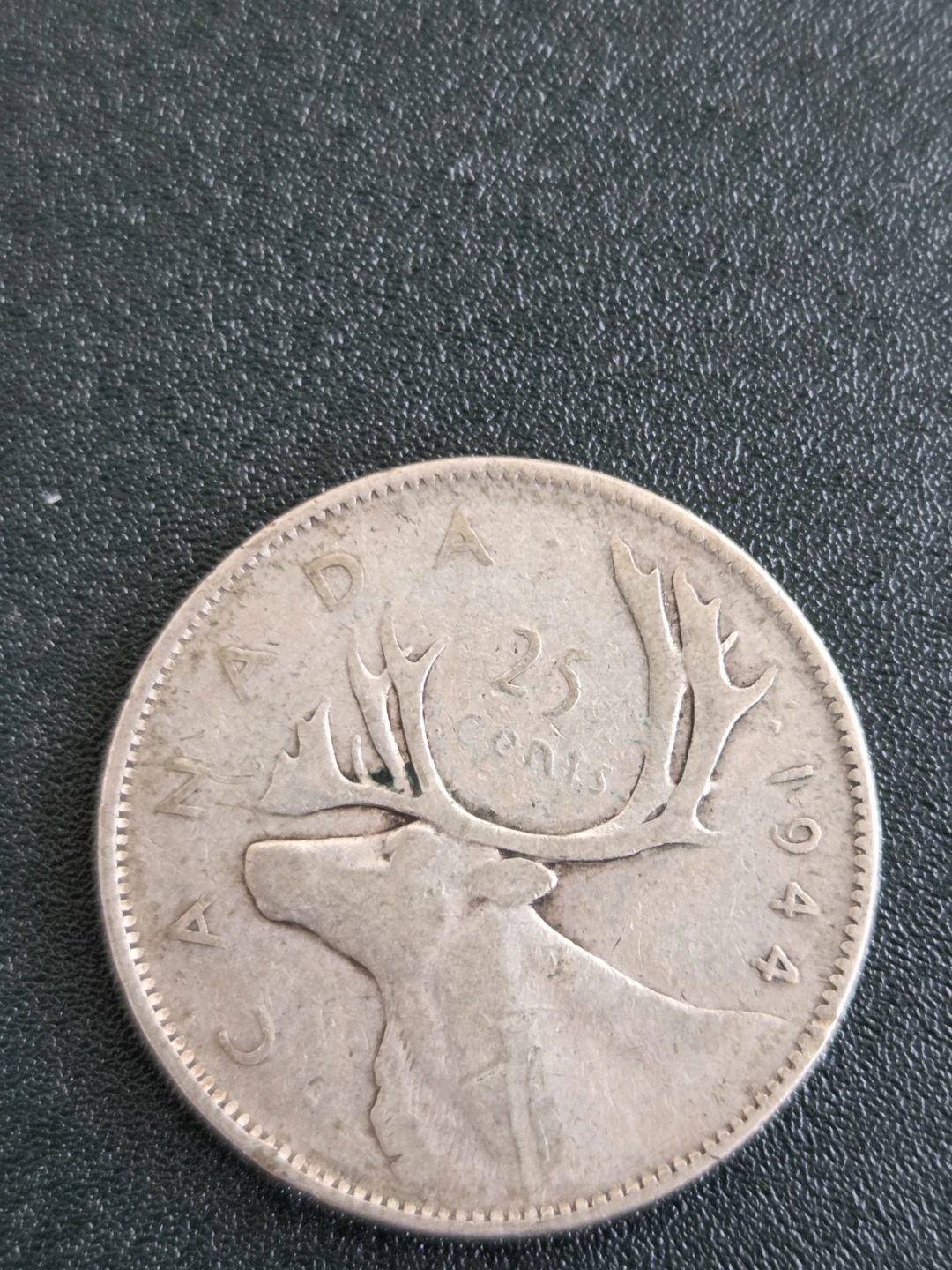 1944 Canada 25 Cent Coin Silver - photo 2