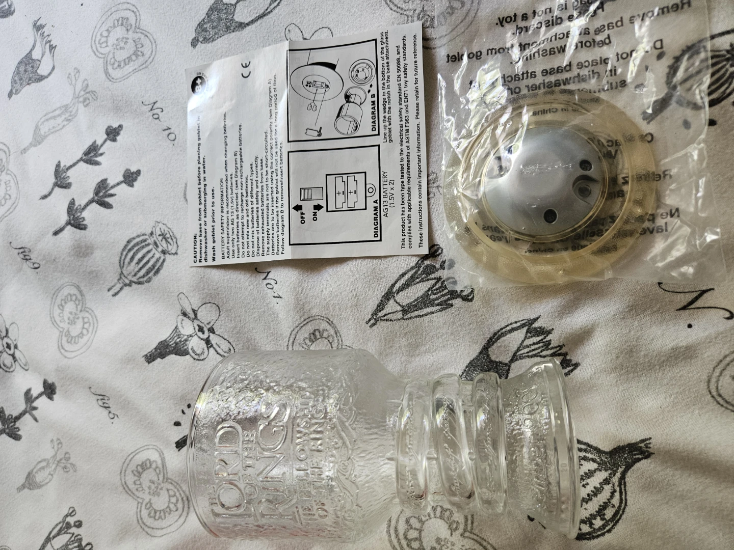 The Lord of the Rings Fellowship of the Ring Glass Goblet - photo 3