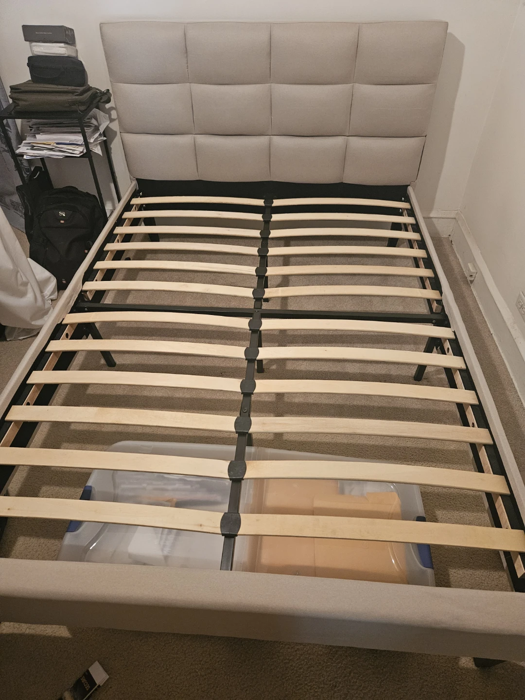 New Upholstered Full Bed Frame with Headboard