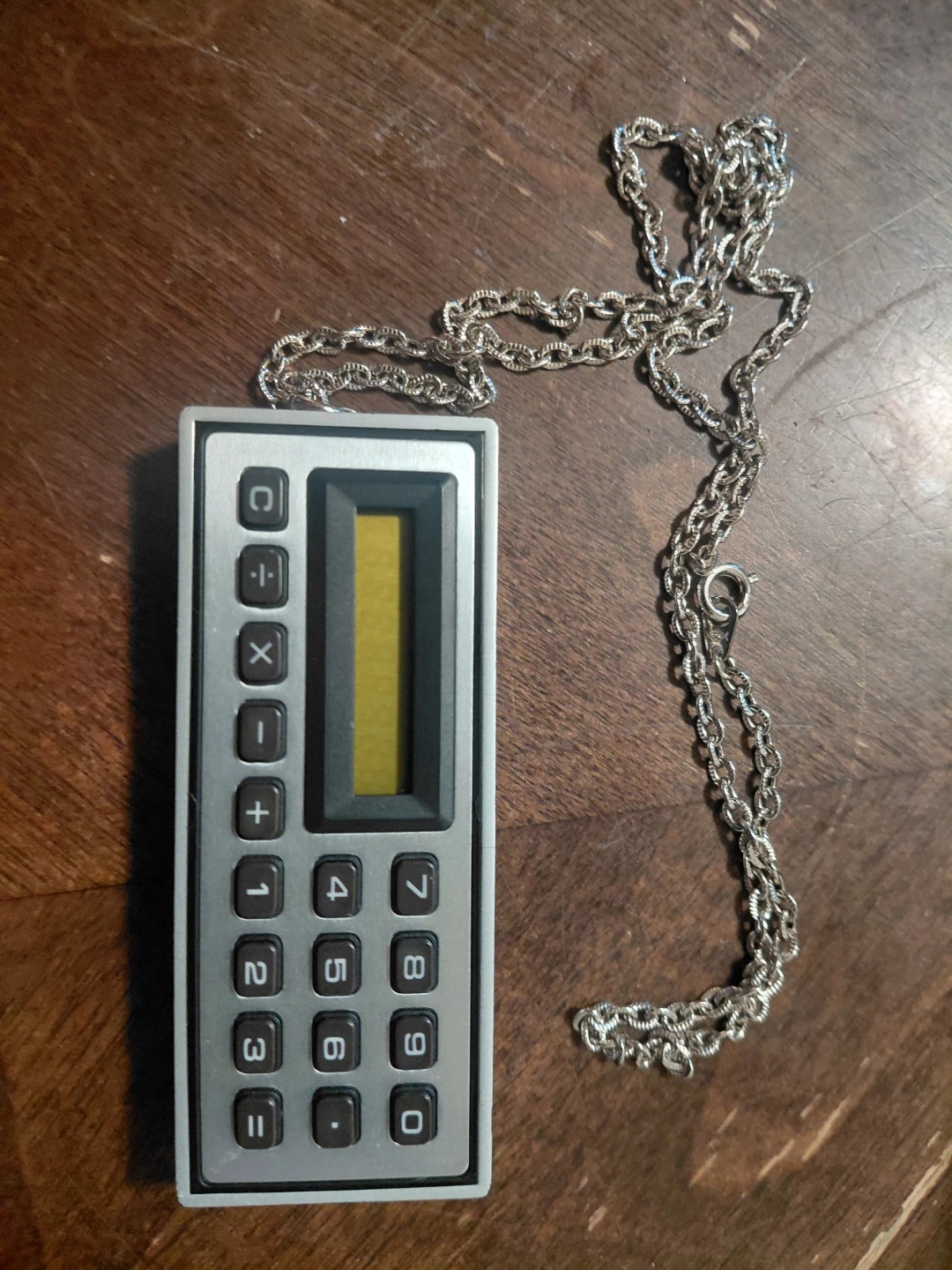 Vintage Calculator Pendant Necklace