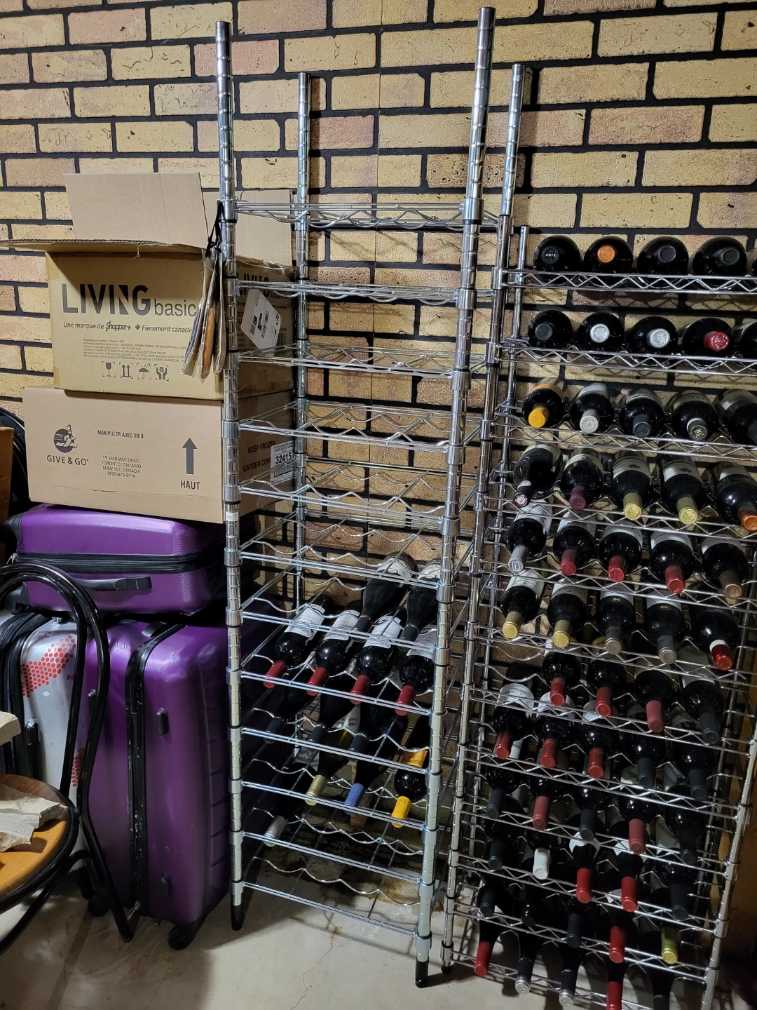 Living Basics Stainless Steal 48 bottle Wine Rack