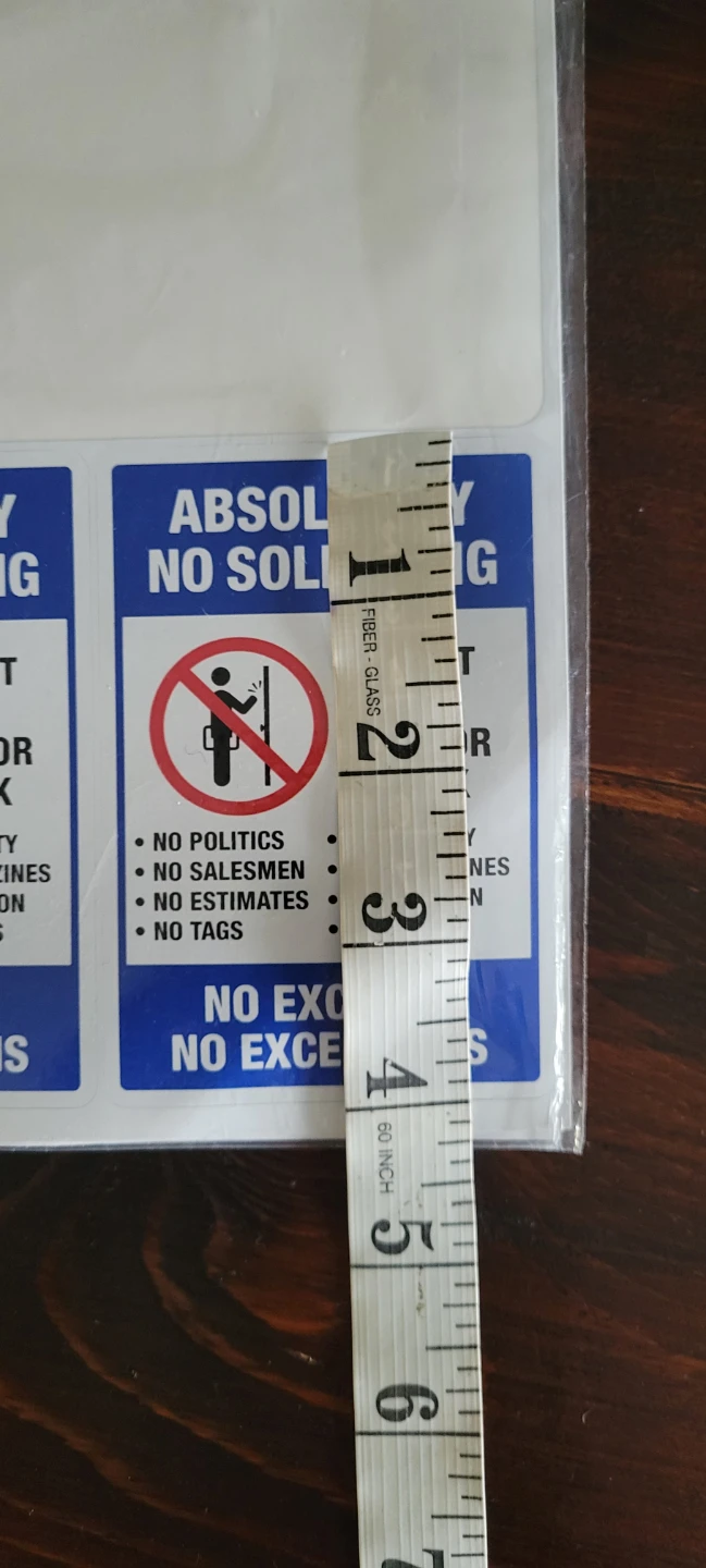 2x "Absolutely No Soliciting" Stickers - photo 3