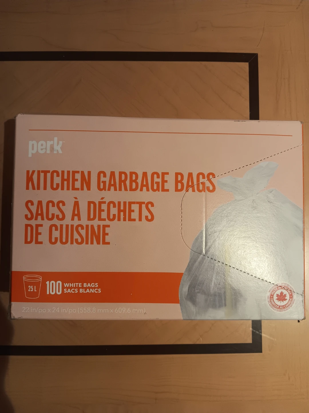 Perk Kitchen Garbage Bags - 100 White Bags