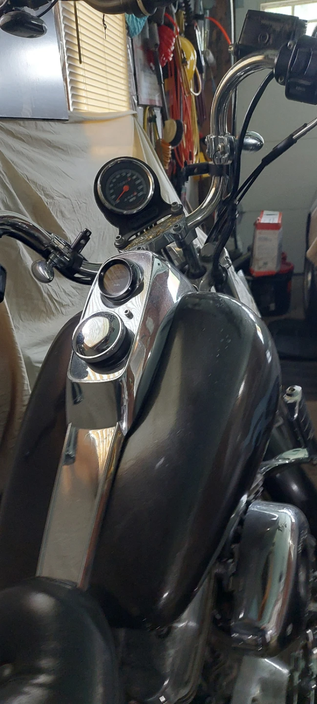 Motorcycle with custom flames - photo 3