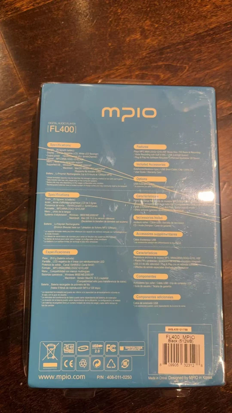 MPIO FL400 Digital MP3 Player - 512MB - photo 2