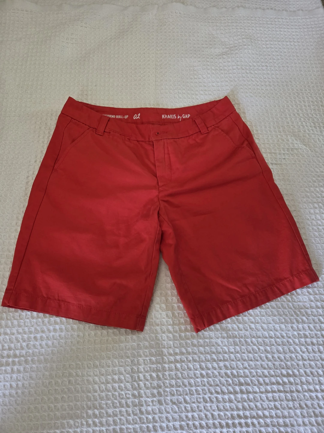 Women's Khakis by GAP Boyfriend Roll-Up Shorts Orange Size 2